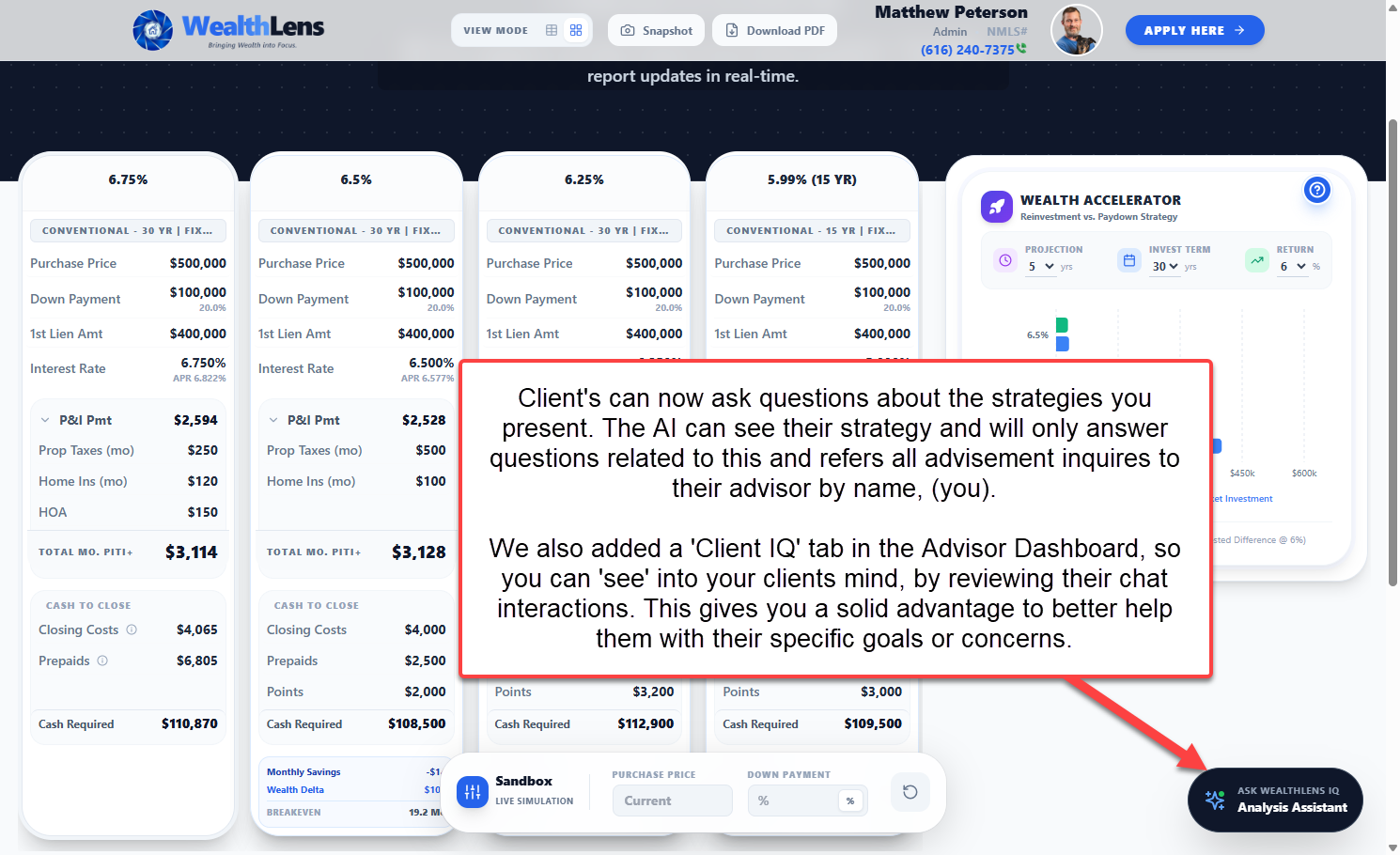 WealthLens IQ, Client Concierge