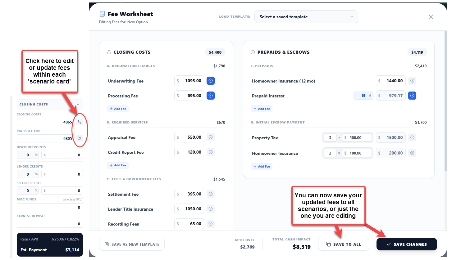 Fee Worksheet: Broadcast & Auto-Sync