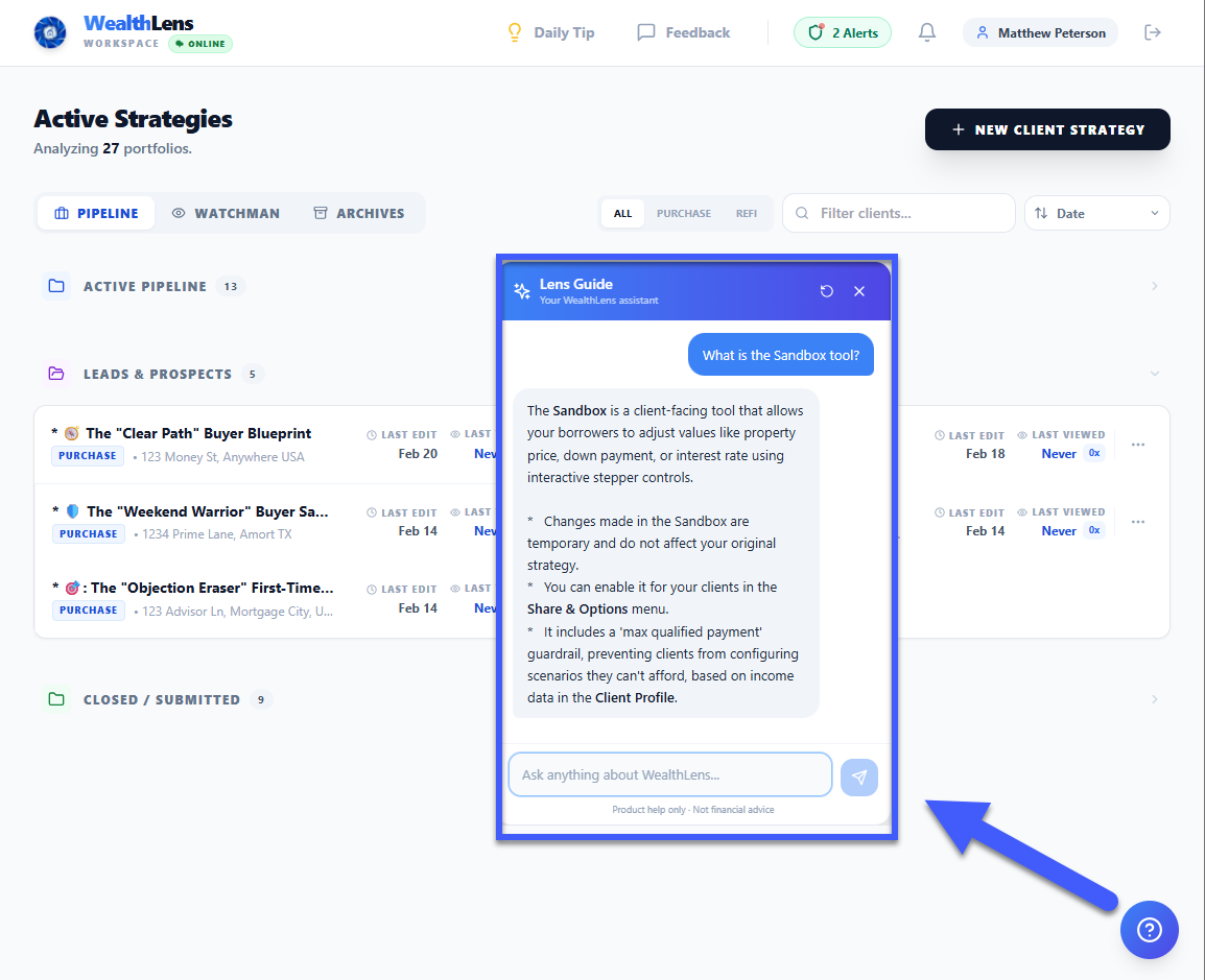 Meet the Lens Guide, Your Personal WealthLens Expert